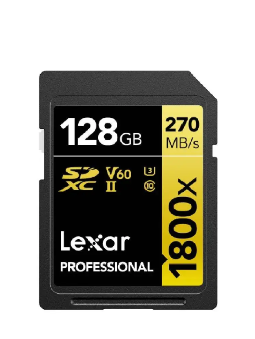 Lexar-BlackMemoryCard128GBProfessional1800xSDXCUHSIICardGOLDSeries-MKP1391354-1