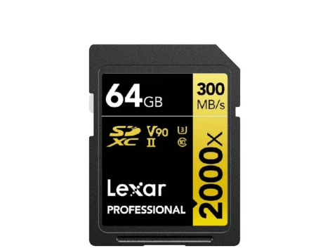 Lexar-BlackMemoryCard64GBProfessional2000xSDHCSDXCUHS-IICardGOLDSeries-MKP1391423-1